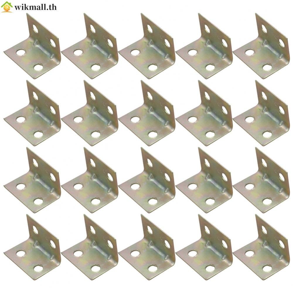 【WIK】Durable Metal 90 Degree Angle Bracket Corner Brace Joint for Furniture (20 Pack)