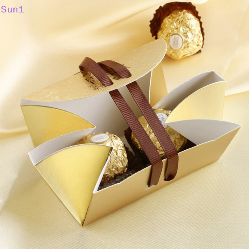 Sun1> 10 ชิ้น Ferrero Rocher กล่องงานแต่งงานโปรดปรานของขวัญกล่อง Baby Shower Candy กล่องดี