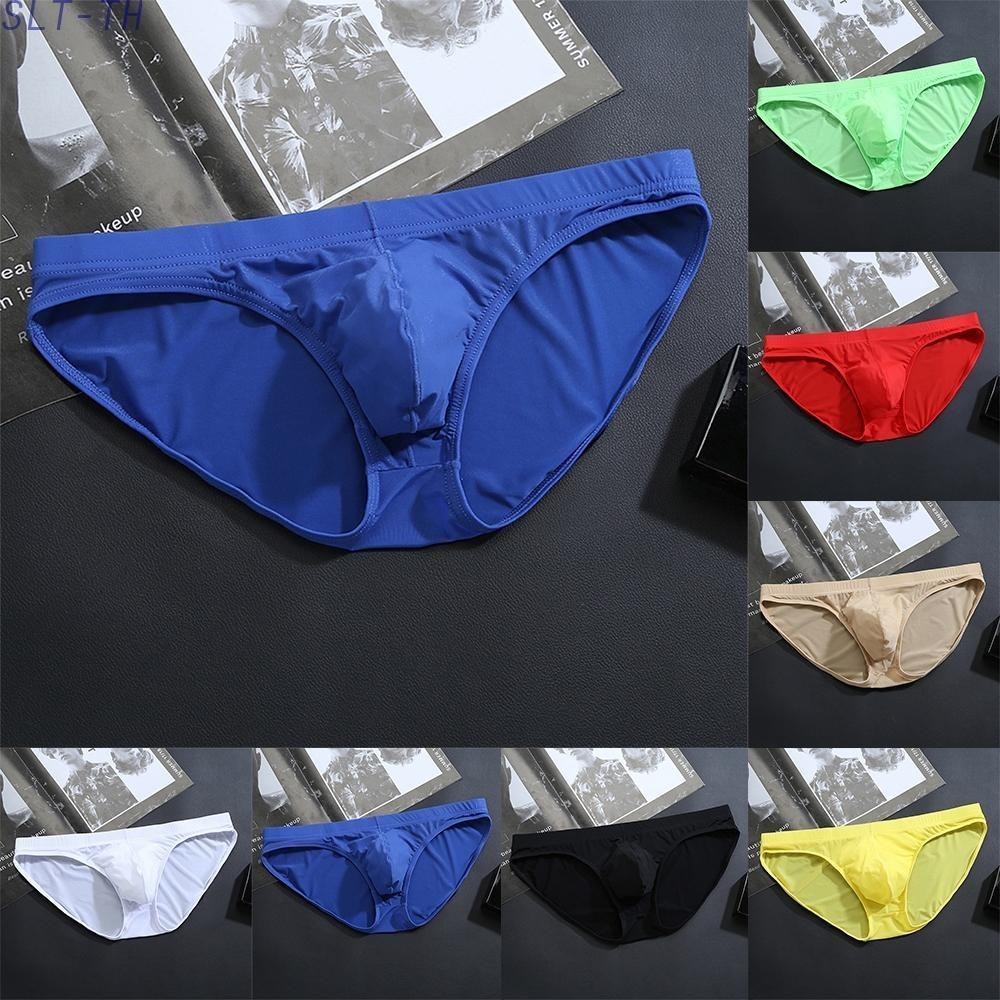 [SLTTH]Underwear 7 Colors Breathable Ice Silk M~2XL Ice silk Thongs Low Waist[Ready stock]