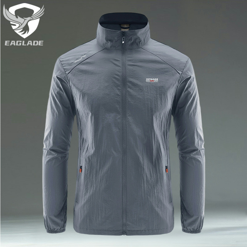 Eaglade เสื้อปั่นจักรยานเดินป่าคาร์โก้สําหรับผู้ชาย PFY สีเทา E05
