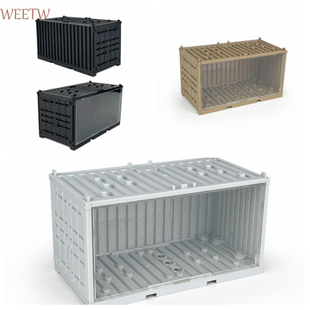 Weekw Building Blocks กล่องแสดง, War MOC รถรุ่นแสดงกรณี, DIY Juguete คอนเทนเนอร์ Creative Technical Build Blocks กล่องแสดงคอลเลกชันตัวเลข