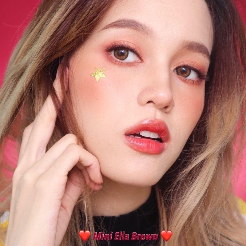 คอนแทคเลนส์(มินิ)🔥Mini Ella🔥(Kitty Kawaii) สี : Brown / Gray / Hazel รายเดือน มีค่าสายตา