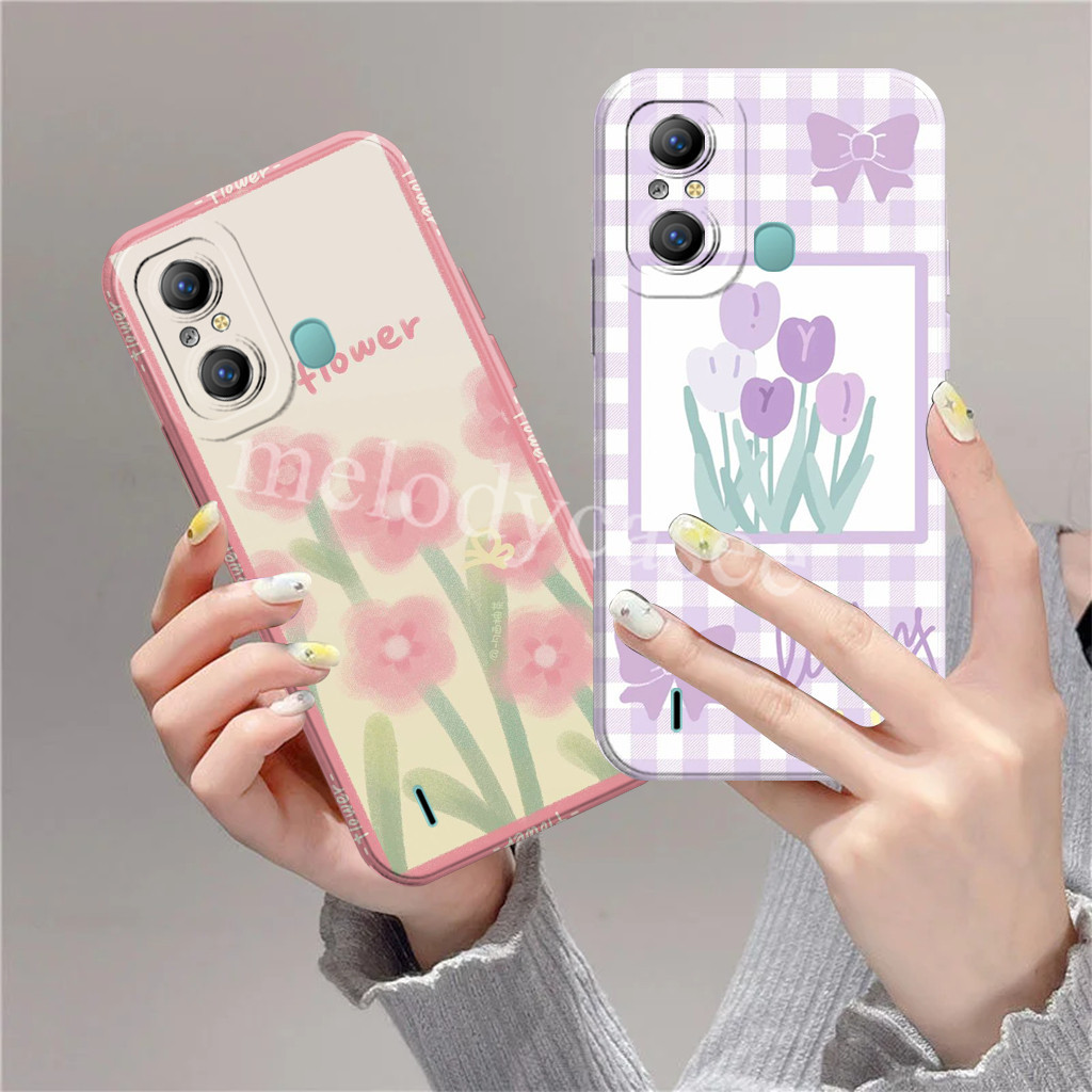 Itel A49 A58 / A58 Pro Cassing - Bung4 Tul1p Motif - Softcase - กันชน - ทุกประเภท