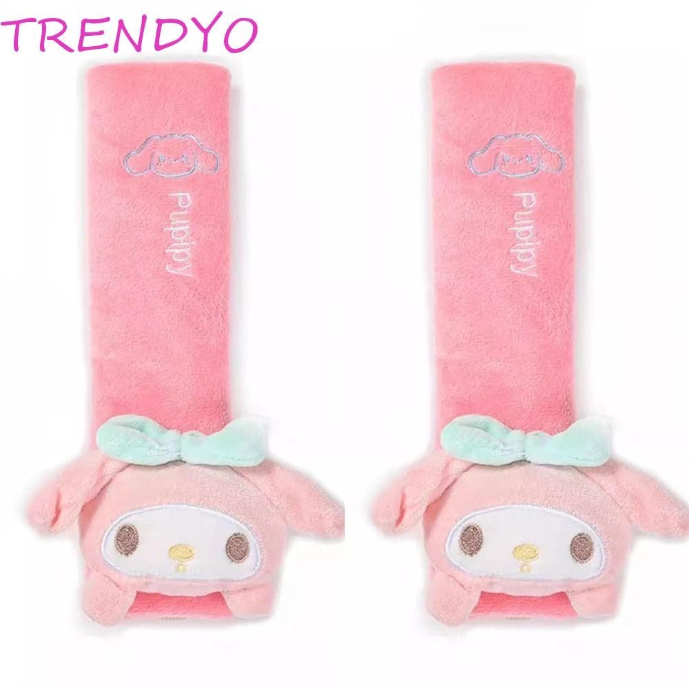 Trendyo ที่หุ้มเข็มขัดนิรภัยรถยนต์, Soft Plush My Melody เข็มขัดนิรภัยไหล่, รถยนต์ Cinnamoroll Kuromi การ์ตูนเข็มขัดนิรภัยป้องกันรถ-จัดแต่งทรงผม
