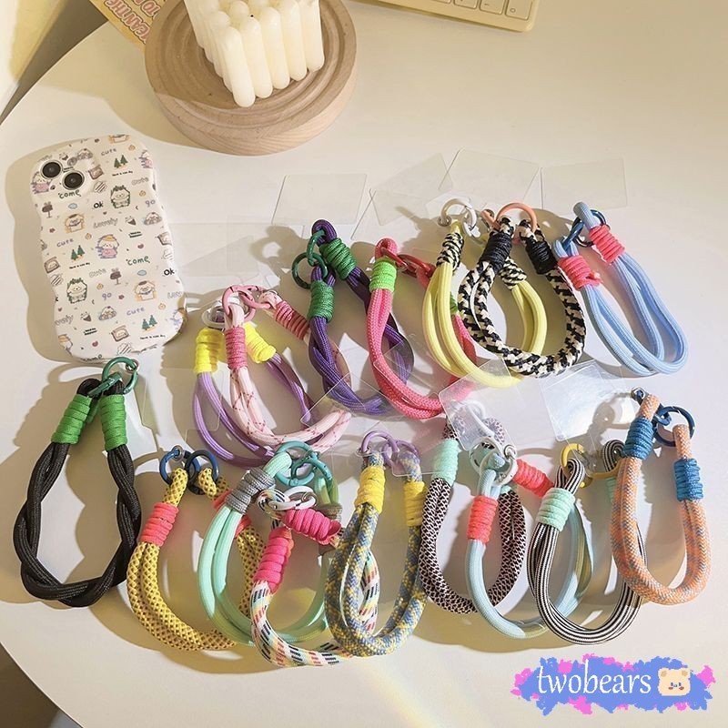 🌈ร้านไทยทอข้อมือเชือกคล้องโทรศัพท์มือถือ โซ่โทรศัพท์มือถือป้องกันการสูญหาย เคสโทรศัพท์มือถือ Ccd เชือกคล้องโทรศัพท์มือถื