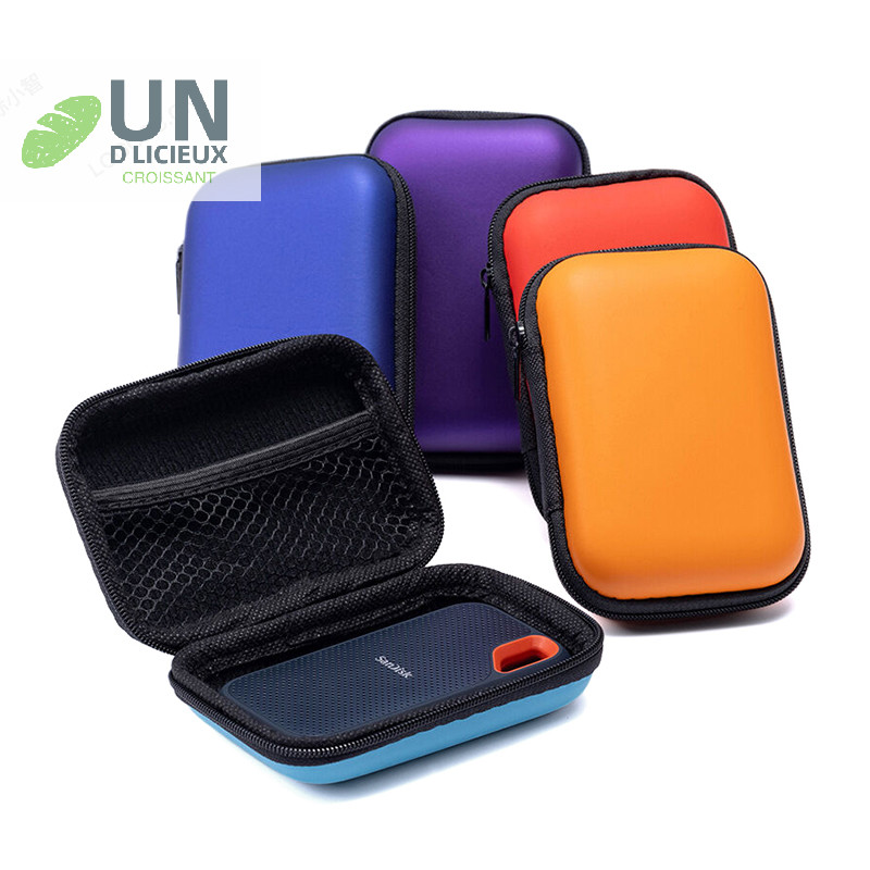 ดี Creative Portable Hard Disk Mini Storage Bag อุปกรณ์เสริมสําหรับเล่นเกม Travel Zipper Hard Case Storage Bag Data Cable Sundries Bag ดี