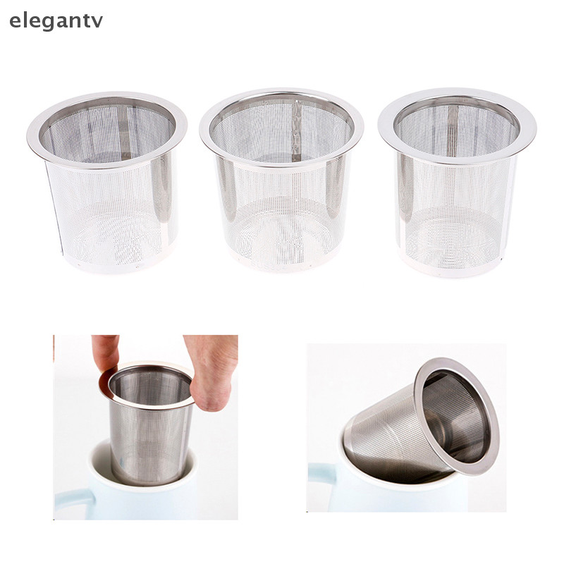 Egn ชากรองตาข่าย Infuser กรอง Leaf Leakproof สแตนเลสถ้วยตะแกรง N