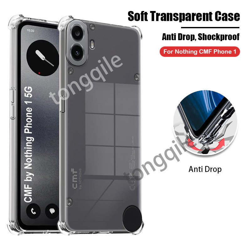 กรณีสําหรับไม่มีอะไร Nothing CMF Phone 1 โทรศัพท์ 1 Phone1 CMFPhone 5G 2024 เคสโทรศัพท์ใสปกหลังกันกระแทก Amor กันชน Soft TPU ยืดหยุ่น Anti Drop ง่ายสี่มุมเพิ่ม