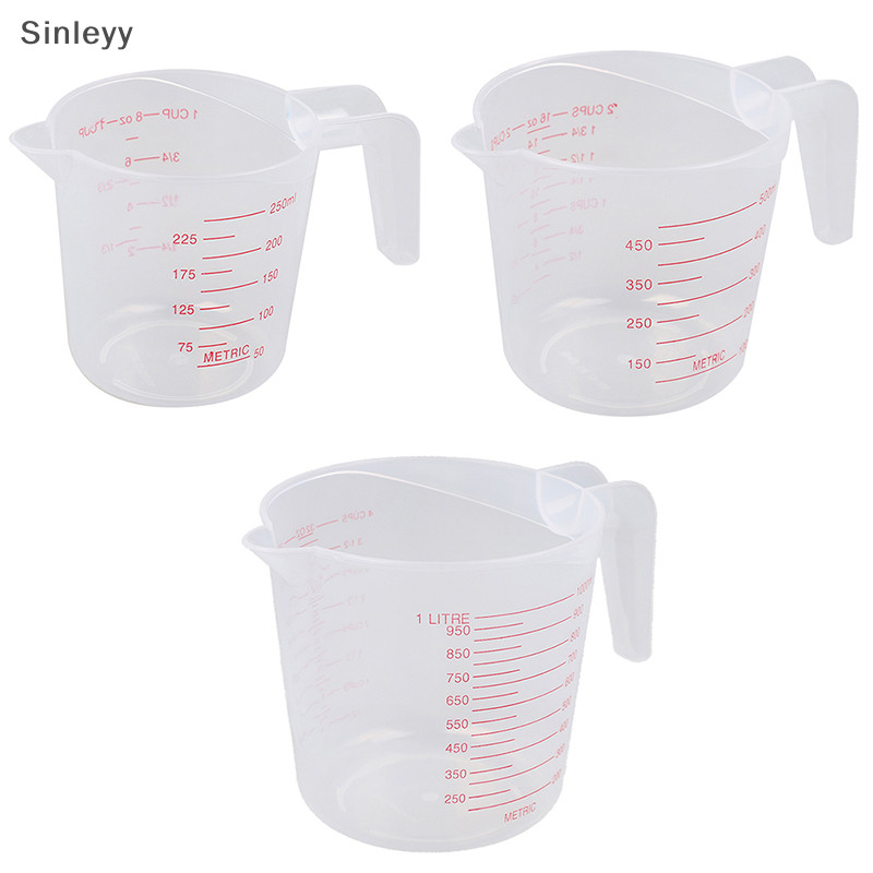 Nle เหยือกตวงพลาสติกคุณภาพสูง ถ้วยสเกลความจุขนาดใหญ่ 25/500/1000ml N