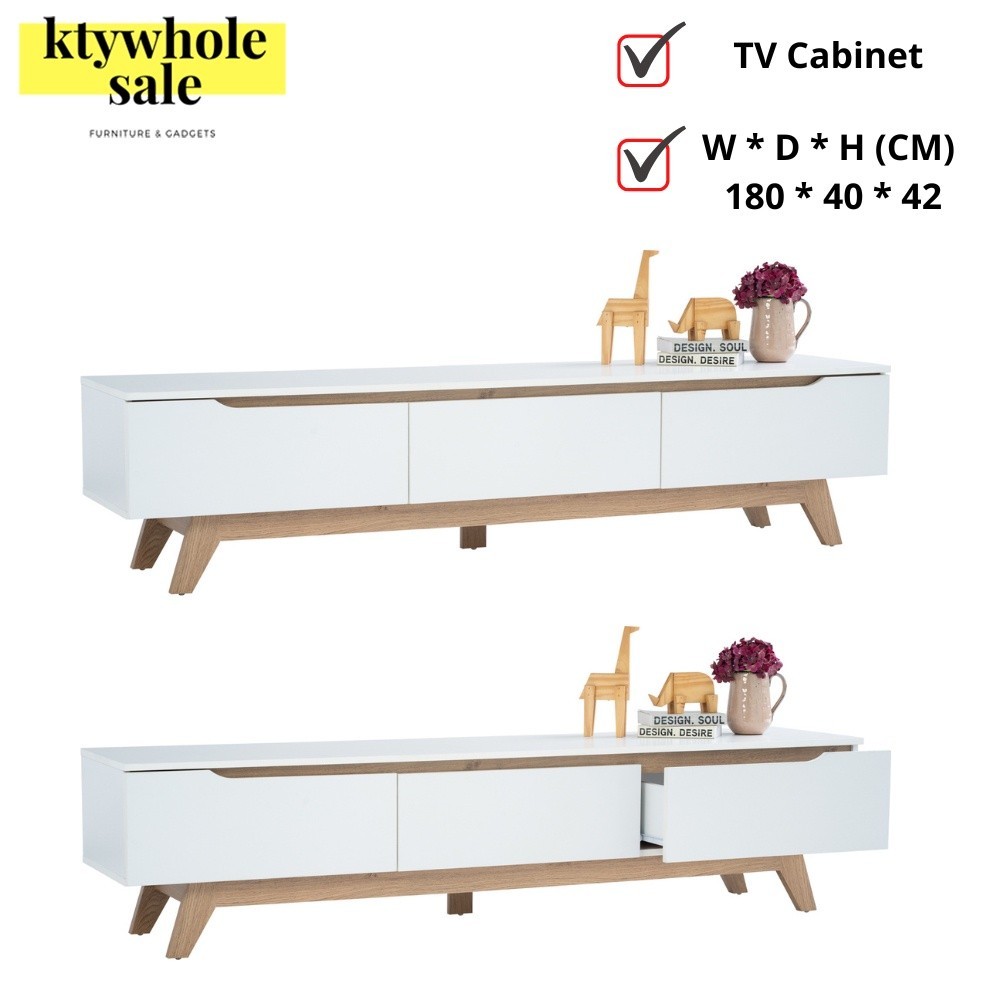 KTY MANDO 180cm TV Cabinet TV Cabinet 6FT 6 Feet TV Rack TV Console Table Meja TV Almari TV Rak TV K