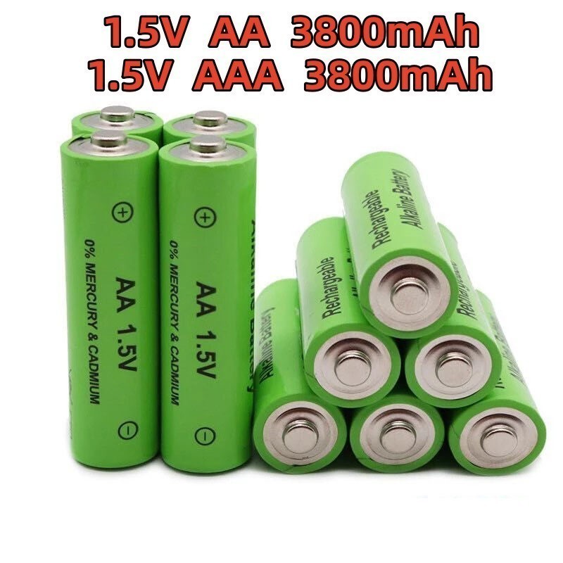 Battery แบตเตอรี่ 1.5V AA 3800mAh/AAA 3800mAh เต็ม ราคา4ก้อน ที่มีคุณภาพสูง ชาร์จได้5000ครั้ง!!!