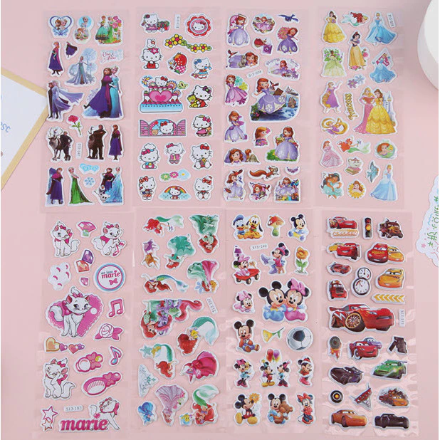 S0406 สติ๊กเกอร์ ตัวนูน ลายการ์ตูน สีสันสดใส ลายน่ารัก ลอกออกติดซ้ำได้ Sticker สติกเกอร์ thumbnail 6