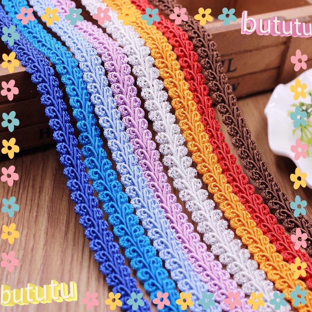 Bututu 5Yard Lace Trim ตะขาบถัก DIY เสื้อผ้า Curve งานแต่งงาน