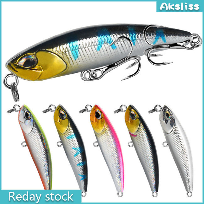 Aks 53 มม./4.5g Sinking Pencil Fishing Lure ตะขอเสียงแหลม Mini Hard เหยื่อ Swimbait อุปกรณ์ตกปลา