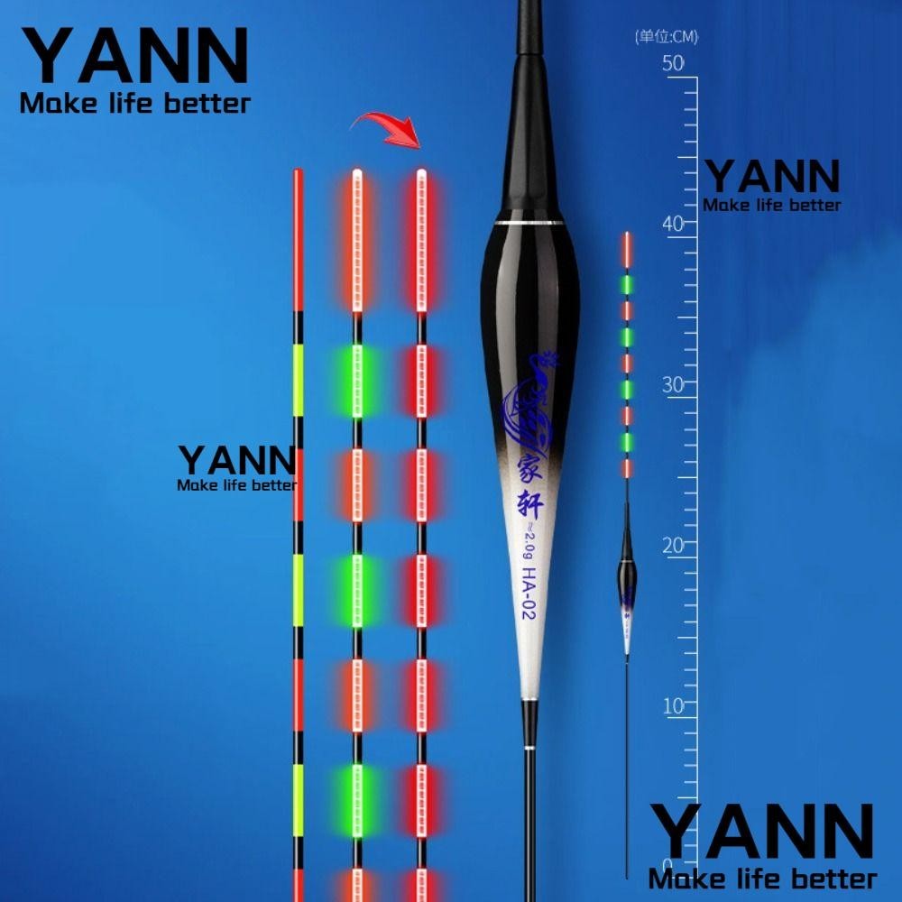 Yann1 ลอยแสง,ลื่น Drift Tube Indicator อิเล็กทรอนิกส์ตกปลาลอย,คุณภาพสูง 2 ทุ่นไฟ Strike Bobbers ตกปลากลางคืน