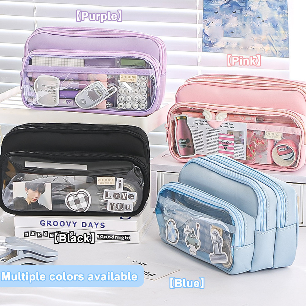 ความจุขนาดใหญ่ Kawaii กระเป๋าดินสอของขวัญสําหรับ Studnets Back to School อุปกรณ์สํานักงานเครื่องเขียน