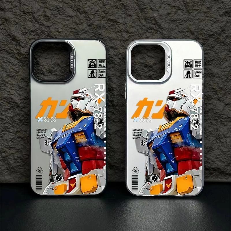 เคสไอโฟน16 15 14 13 12 11 Pro Max Case Creative Gundam Mecha กันกระแทก Hard Compatible เคส iPhone 16PM,16Plus,X/XS, XR,7+,8Plus