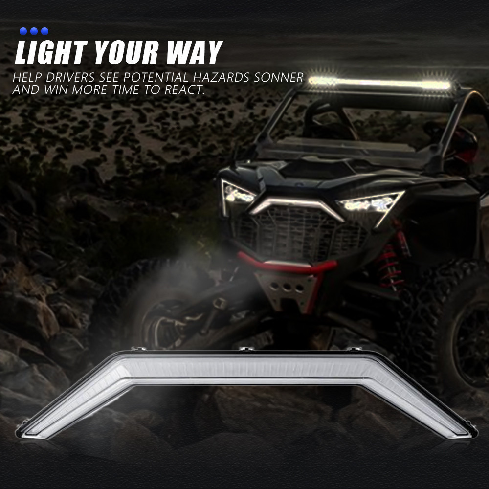 ไฟแอลอีดีเน้นแสงด้านหน้าสำหรับ RZR Pro XP 20-23 Polaris RZR Pro xp/ 4 2022 RZR Pro DRL สีขาว #288434