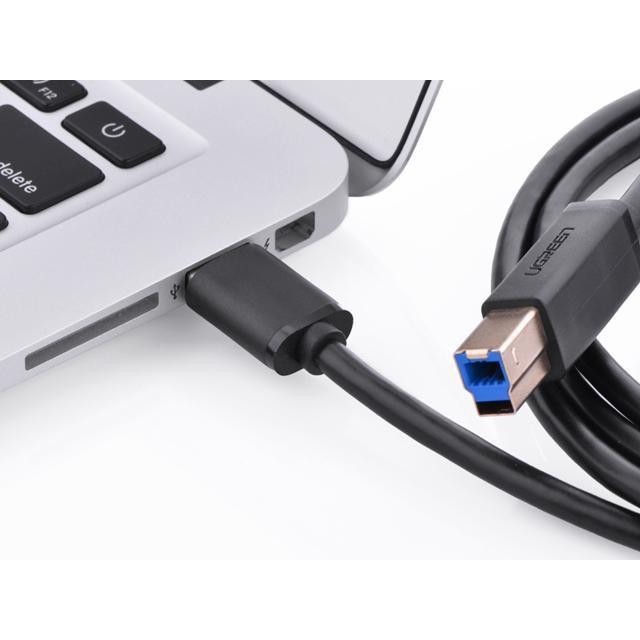 UGREEN สายต่อปริ้นเตอร์ USB 3.0 A Male to USB B Male Printer Scanner Cable ยาว 1-2M รุ่น US210