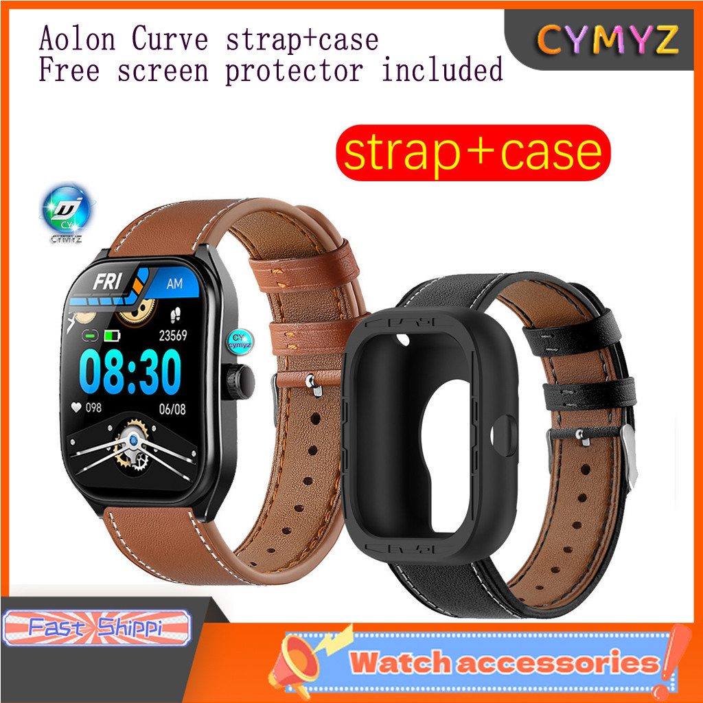 สําหรับ Aolon Curve สายหนัง Aolon Curve สายนาฬิกาอัจฉริยะ สายรัดข้อมือกีฬา Aolon Curve case ปกป้องหน