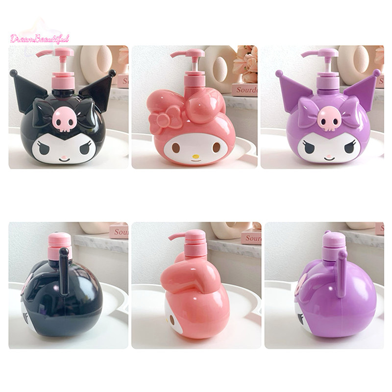 <DBFl> 900ml Sanrio Kuromi Soap Bottle Kawaii My Melody Shampoo Shower Milk Sub-Bottle Lotion Press Storage Bottle ใหม่