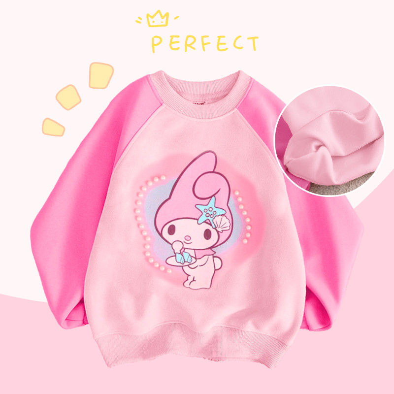 สาวฤดูใบไม้ร่วงใหม่มุกสไตล์ผ้าฝ้ายอเนกประสงค์ด้านบนรอบคอสุกสีตัดกันการออกแบบการ์ตูนคุโรมิ