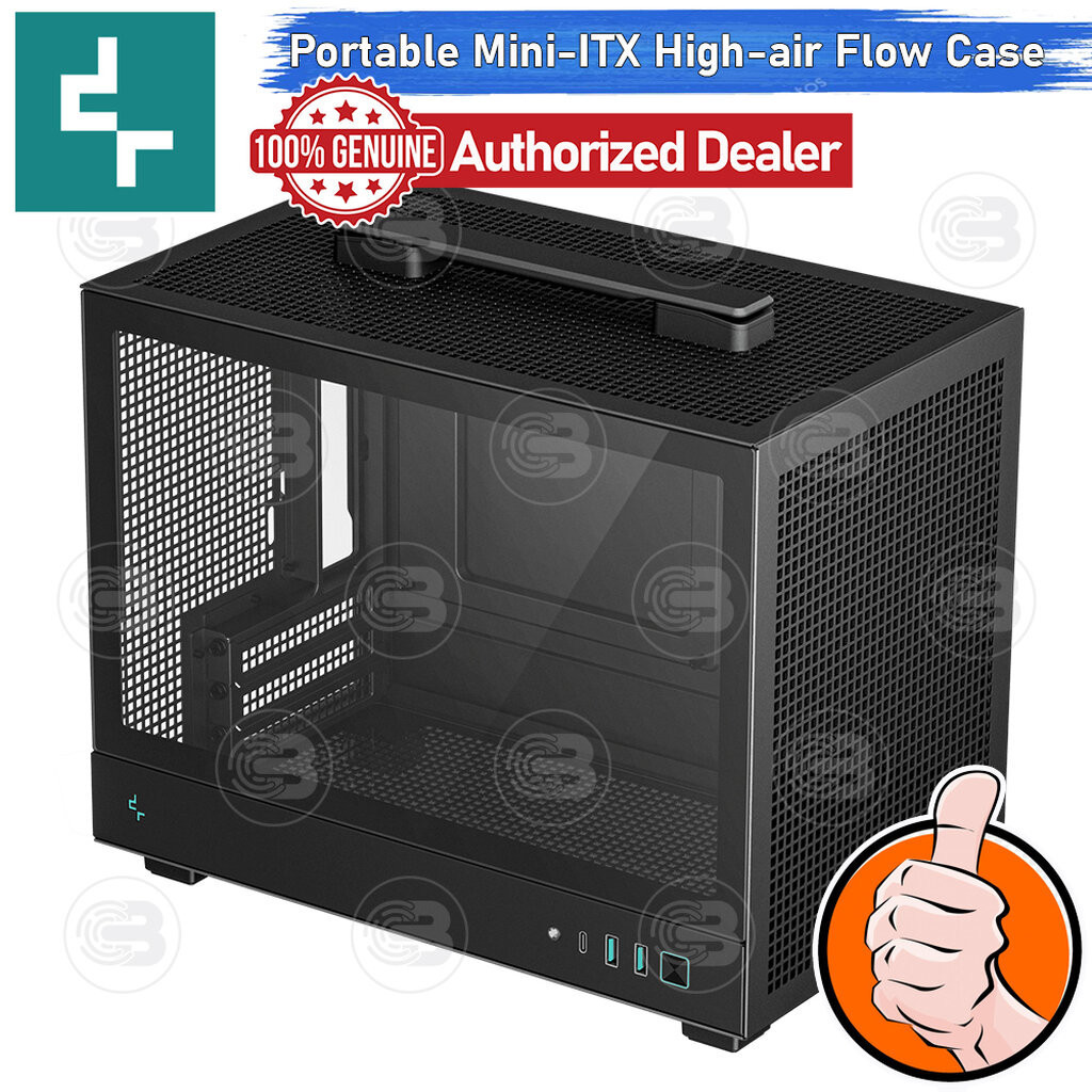 [CoolBlasterThai] DEEPCOOL CH160 Mini-ITX High-Airflow PC Case Black ประกัน 1 ปี