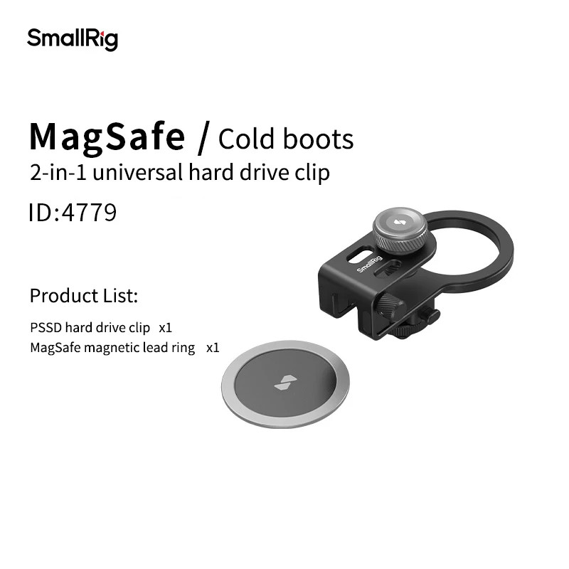 Smallrig PSSD คลิปฮาร์ดไดรฟ์แบบพกพา MagSafe Universal Bracket คลิปสายเคเบิลที่วางรองเท้าเย็นอุปกรณ์เสริมสําหรับกล้อง 4779