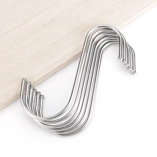 S รูปตะขอ Clasp สแตนเลส Railing S แขวนตะขอสําหรับเสื้อผ้ากระเป๋าผ้าเช็ดตัวห้องครัวห้องน้ําชั้นเก็บผู้ถือ