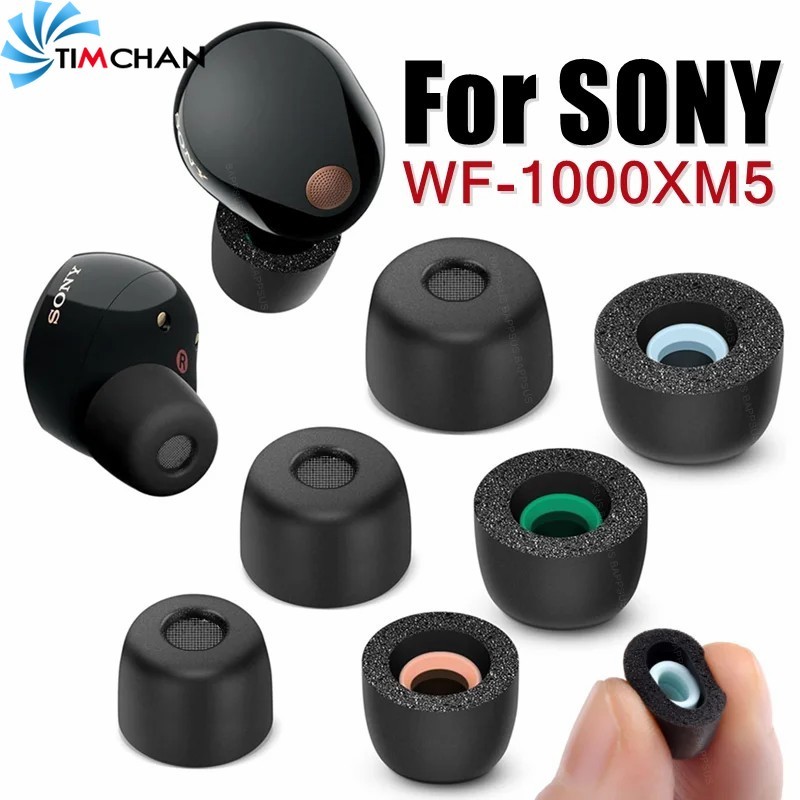 1-3 คู่สําหรับ Sony WF-1000XM5 หูฟัง - S/M/L หูฟัง Eartips เปลี่ยน - สีดําสีขาวปลั๊กอุดหูโฟมหน่วยความจํา - Super Soft, Anti-Slip, Cancelling