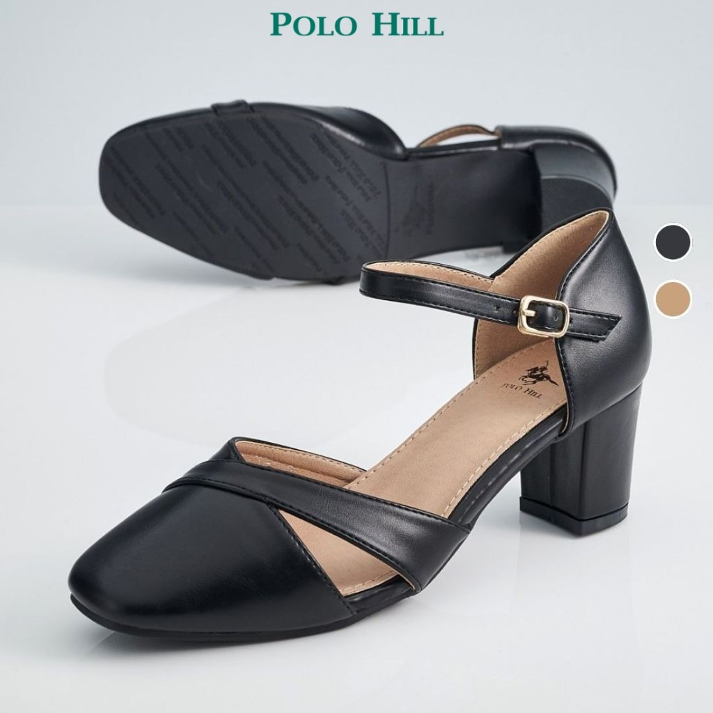 POLO HILL Ladies Ankle Strap Block Heels PSH-0A-233