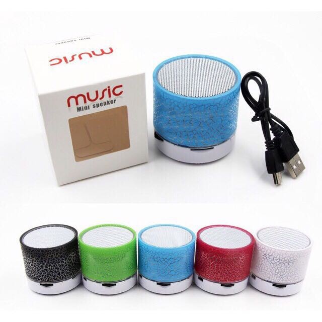 ใหม่ A9 ลําโพงบลูทูธไร้สายขนาดเล็ก LED Crack TF USB AUX MP3 FM สเตอริโอซับวูฟเฟอร์เครื่องเล่นเสียงลําโพงบลูทูธแบบพกพา Burstod