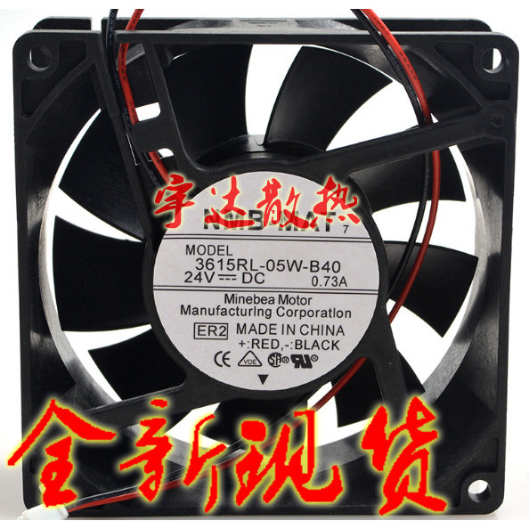 NMB-MAT 3615RL-05W-B40 9038 9CM 24V 0.73A พัดลมอินเวอร์เตอร์