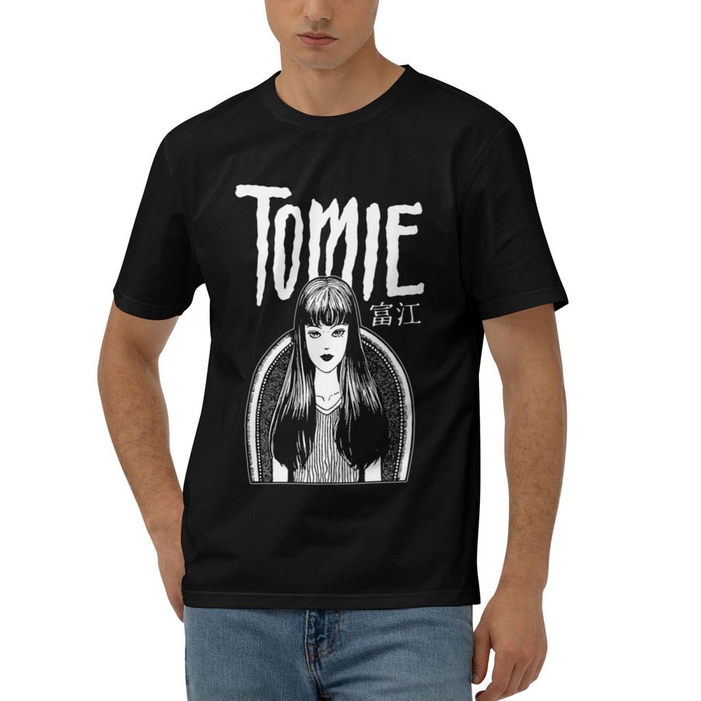 Tomie Horror Manga Junji Ito เสื้อยืดแขนสั้นแบบกําหนดเองคุณภาพสูง