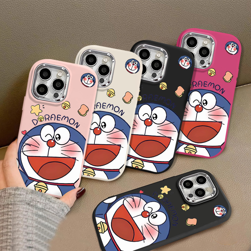 การ์ตูนสร้างสรรค์ Blink Doraemon รูปแบบกรณี IPhone 11 13 12 Pro Max 7 8 14 15 Plus X XR XSMAX SE 2020 ซิลิโคนกันกระแทกนุ่มปกหลัง