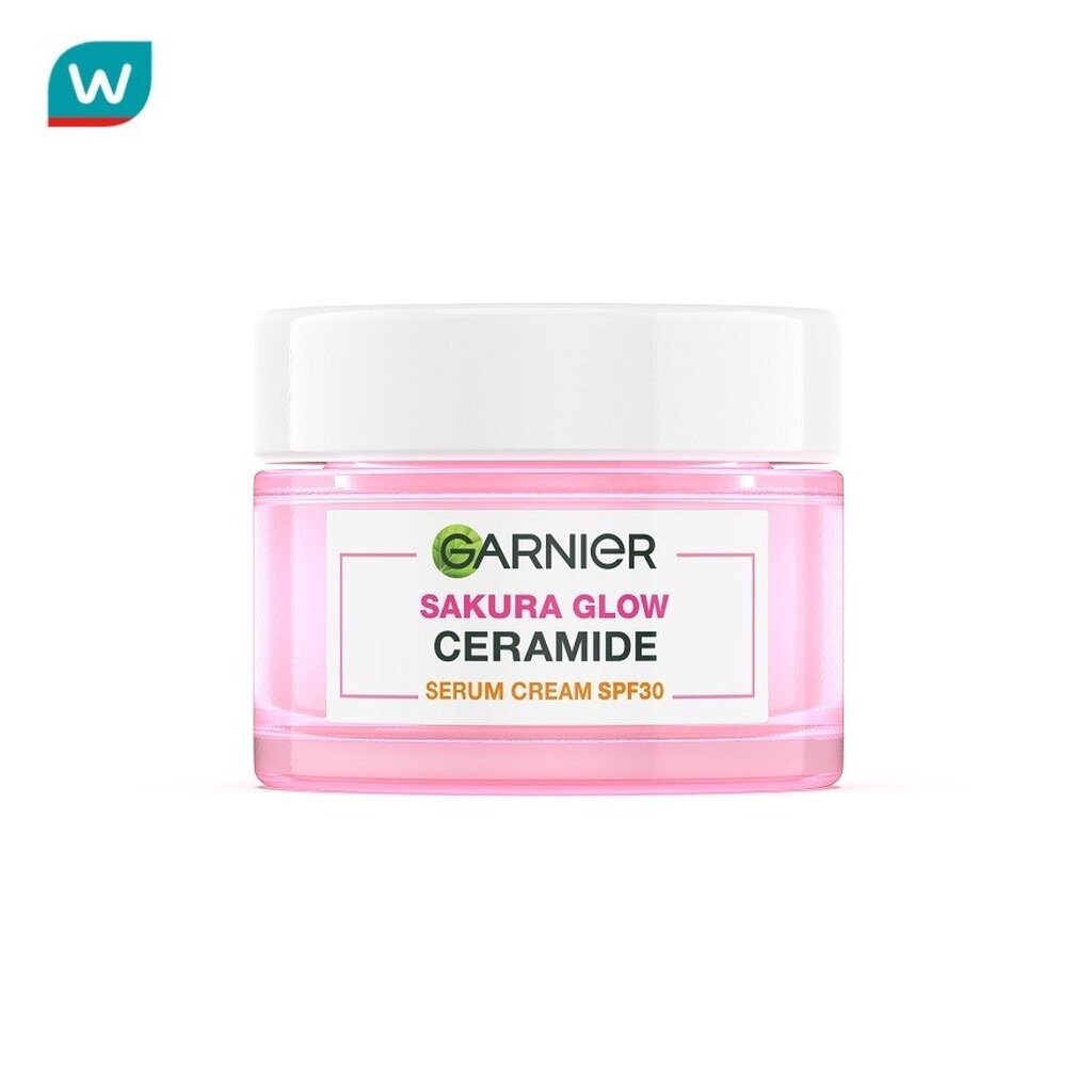 Garnier การ์นิเย่ ซากุระ โกลว์ เซราไมด์ เซรั่ม ครีม เอสพีเอฟ30 พีเอ+++ 50 มล.