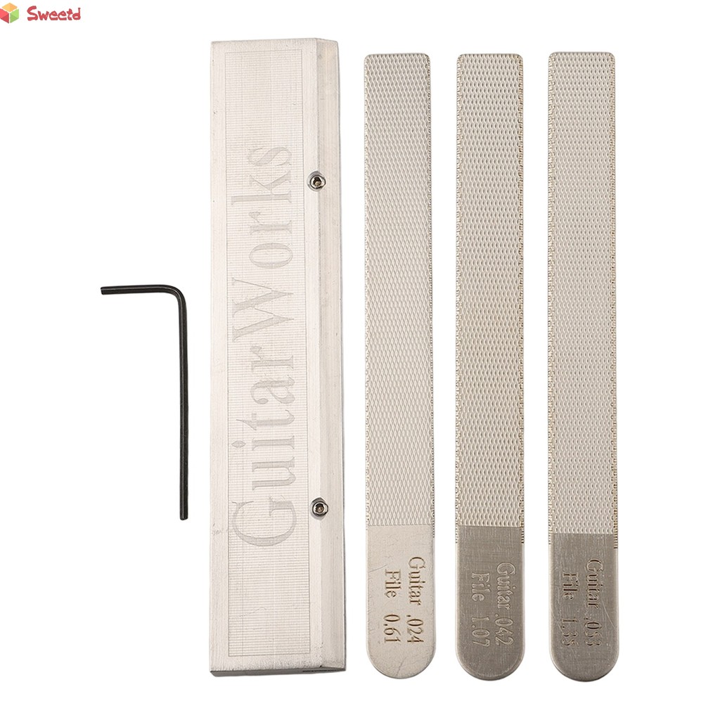 SWTDRM4 ชิ้น/เซ็ตกีตาร์ Nut Files Fret Crowning Slot Filing Luthier ซ่อมชุดเครื่องมือMUSIC