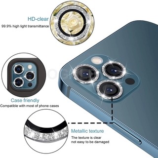 2/3pcsสําหรับiphone 16 Pro Maxกล้องเลนส์Protectors Glitterโลหะกล้องแหวนสําหรับiPhone 15 14 Plus 13 12 mini 11 16Pro 16Plus Pro Maxป้องกันหมวก