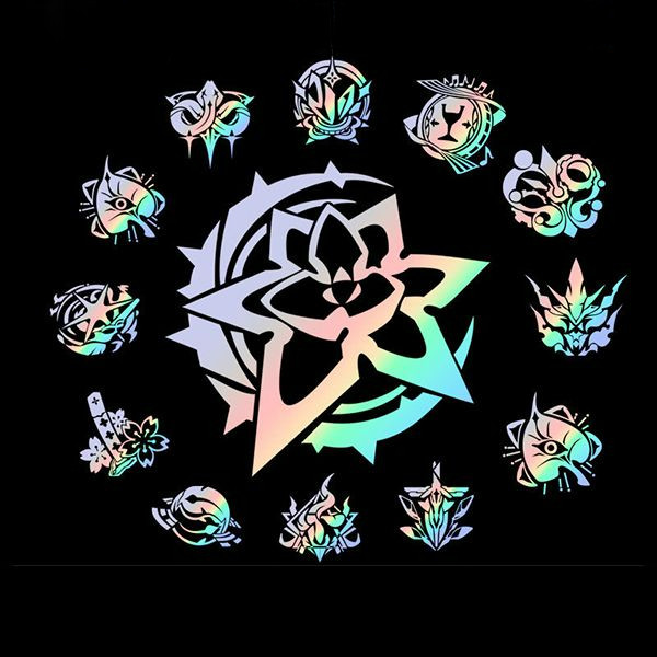Mihayou Honkai Three Chasing Fire Thirteen Ying Jie Ailia Fuhua Laser Badge Body Sticker