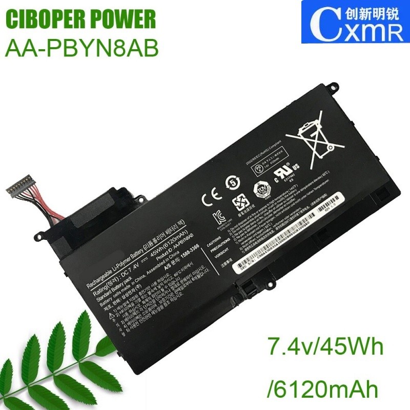 ✪แท้จริง แบตเตอรี่โน้ตบุ๊ค AA-PBYN8AB 7.4V/ 45WH AA-PLYN8AB For NP530U4B NP530U4C NP535U4C NP520U4C 