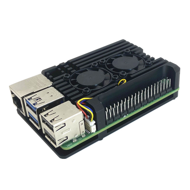 Raspberry Pi 5th Generation Shell Raspberry Pi 5 Active Cooling Cooling PWM Speed Regulating Fan Metal Armor Shell