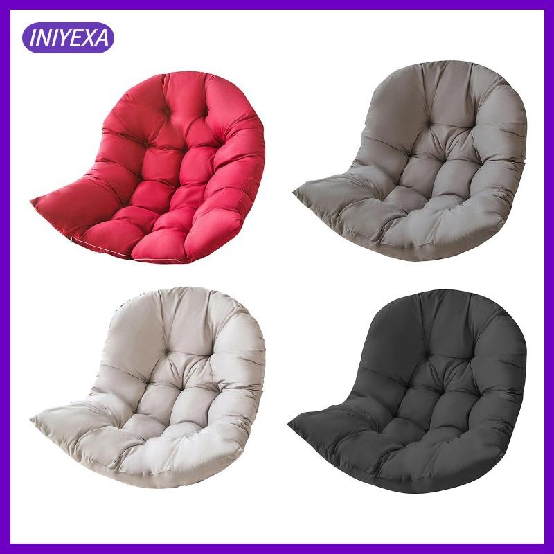 [Iniyexa] เบาะรองนั่งเก้าอี้ไข่กันน้ําหวายหวายหวาย, Thicken Leisure Garden Patio แขวนเก้าอี้ไข่ Pad