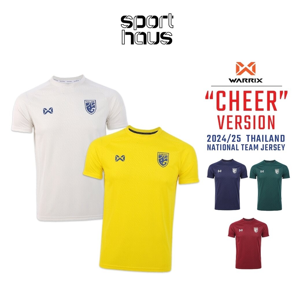 WARRIX เสื้อเชียร์คอกลม 2024-25 เสื้อฟุตบอลทีมชาติไทย Thailand National Jersey WA-243FBATH53
