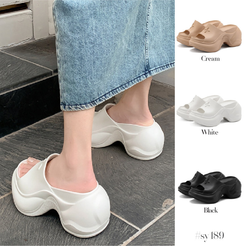 รองเท้าแตะผู้หญิง เสริมส้น สูง 9cm. วัสดุ EVA น้ำหนักเบา พื้นนุ่มสบายเท้า มีกันลื่น ทรงสวย #sy189 ราคา ถูกที่สุด ดีลบีเคเค รูปภาพหลัก