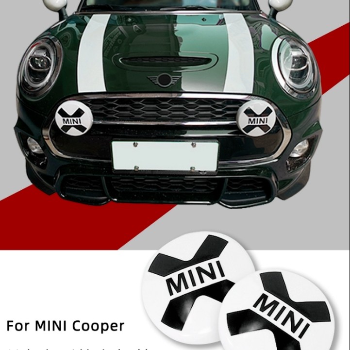 Mini COOPER Front Fence Net Lamp Cover R56 F56 F60 F54 COUNTRYMAN CLUBMAN Car Tension Decorative Lamp Shell