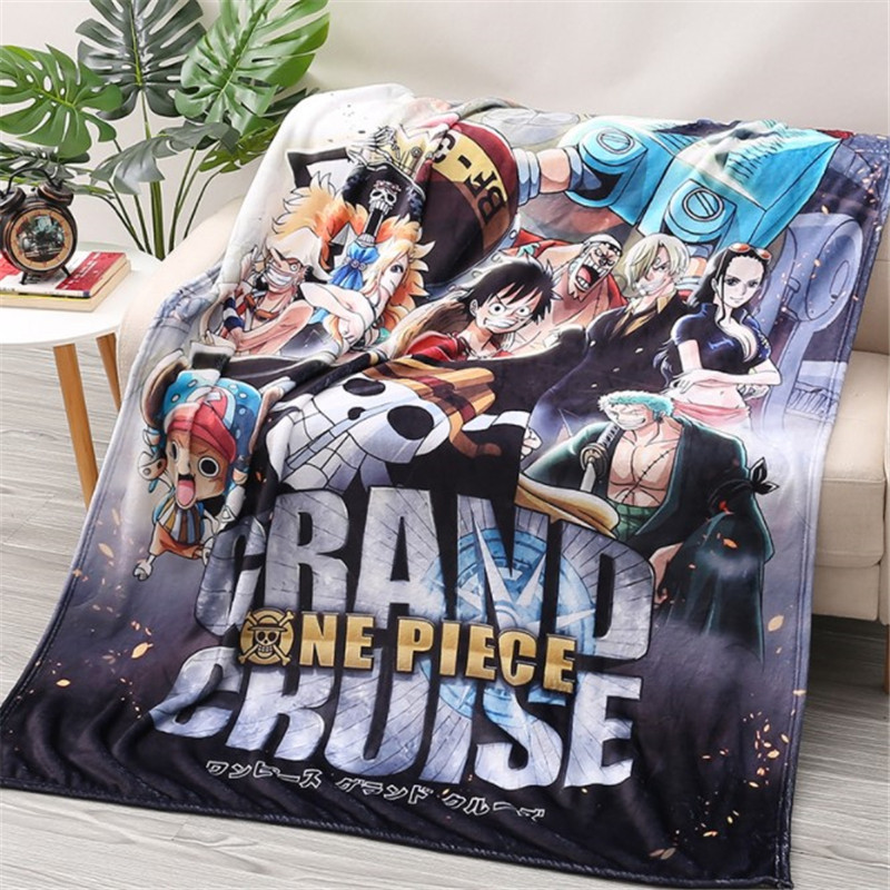 อะนิเมะ One Piece Nami ผ้าห่ม Super Soft Flannel Plush Fluffy Light Warm Breathable สบายสําหรับผ้าห่ม