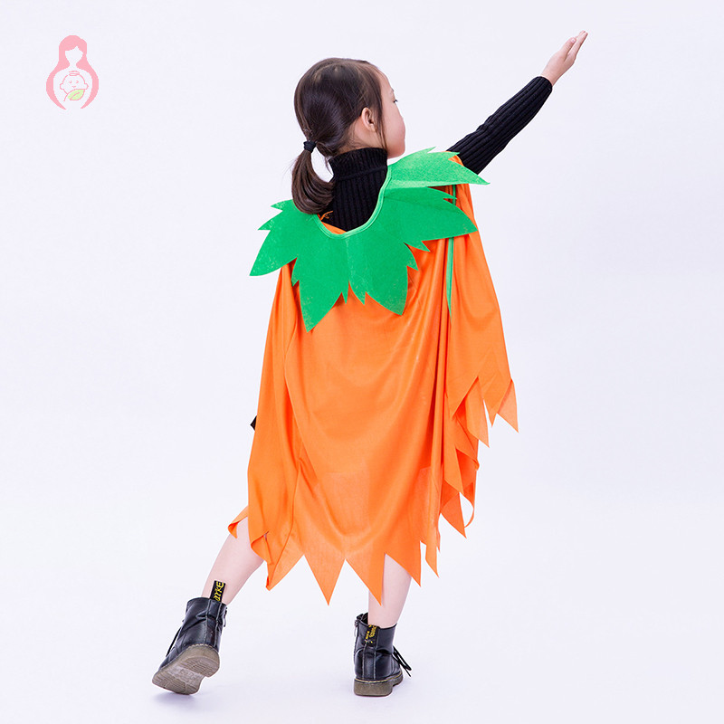 [อืม] ฮาโลวีนฟักทองเสื้อคลุมเคปผู้ใหญ่เด็กฟักทองเสื้อผ้าผู้ปกครองเด็กประสิทธิภาพเครื่องแต่งกายคอสเพลย์ฟักทองเครื่องแต่งกาย โอ้