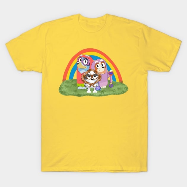 [COD]เสื้อยืด Vintage Rainbow Garden Parking T-Shirtหลวม สีดำ ธรรมดา ใส่เดินทาง ชุดปกติ