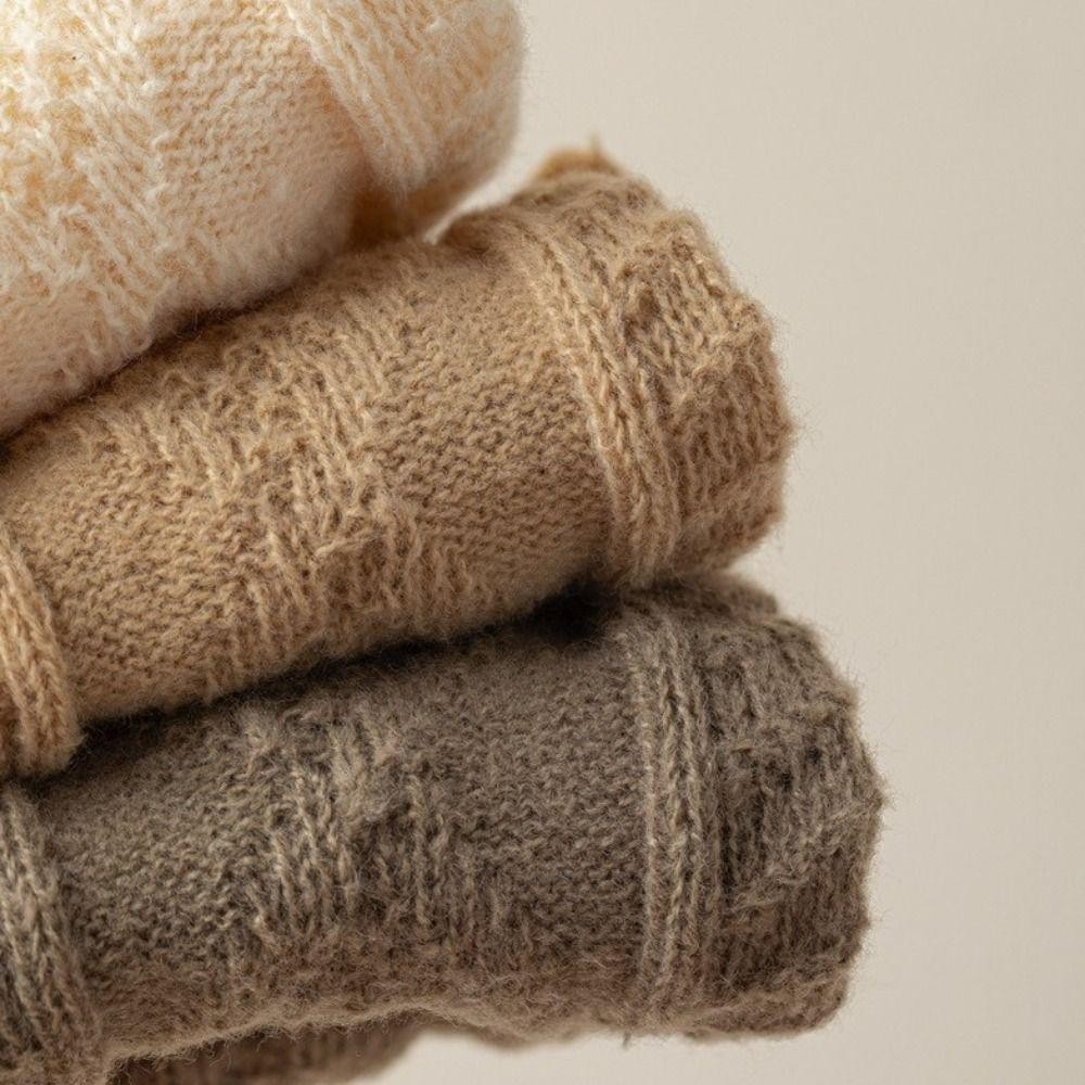 โบลูโอมิ ขาอุ่น น่ารัก หวานสไตล์lolita ถุงเท้าบูตสีทึบสำหรับฤดูหนาว - รูปที่ 3