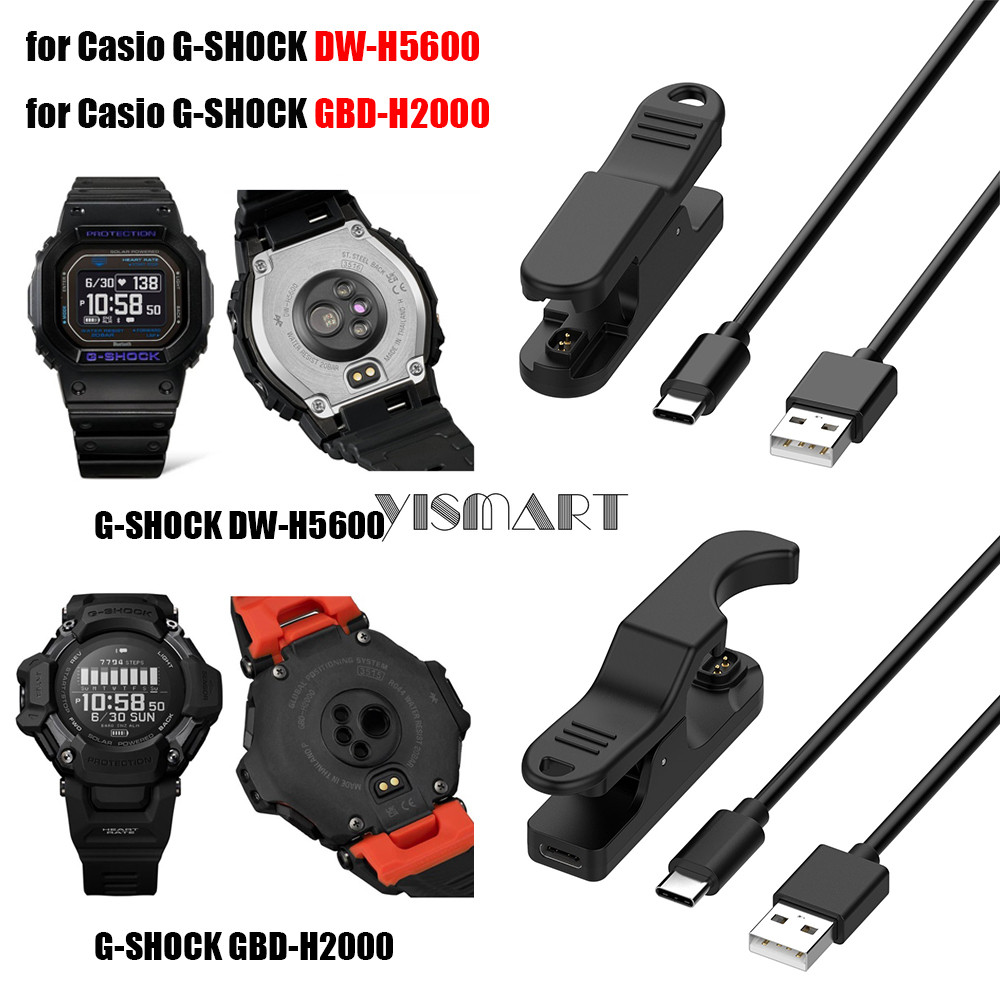 เครื่องชาร์จคลิป USB สําหรับ Casio G-SHOCK DW-H5600 สายชาร์จเร็วสําหรับ G-SHOCK GBD-H2000 สายนาฬิกา